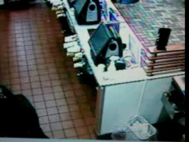 South Brunswick, N.J. police exclusively gave NBCNewYork the security camera video of the man who launched himself through a drive-thru window after he thought he waited too long for his McDonald's filet-o-fish sandwich.<p> As we see in the video, he climbs out of the rear passenger seat while a woman smiles from behind the driver's wheel.<p> Another sequence shows the suspect coming in thru the drive thru window to the surprise of employees.<p> Seconds later, you can see him grabbing at an employee --telling them, according to police, to 