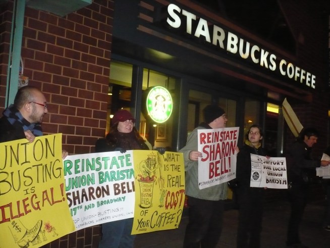 Protesters Charge Starbucks with Union-Busting