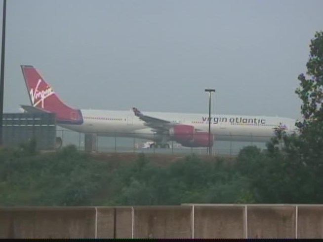A Virgin Airlines flight was supposed to land in <a title=