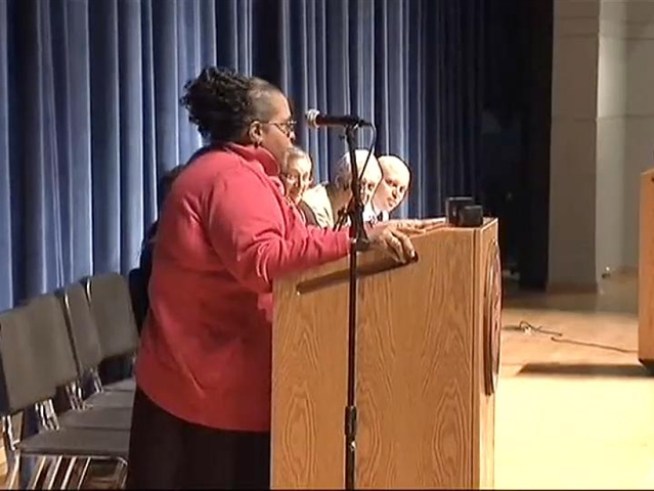 Teachers, many afraid of losing their jobs, voiced anger and frustration over proposed cuts to education.