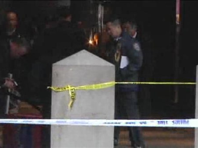 The scene at the Crossroads of the World after a deadly police shooting