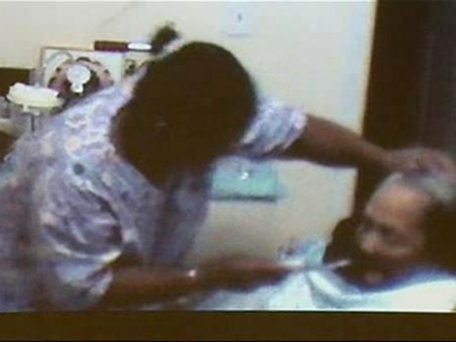 Surveillance video captures the horrific treatment a 91-year-old woman endured at the hands of her hired caregiver.