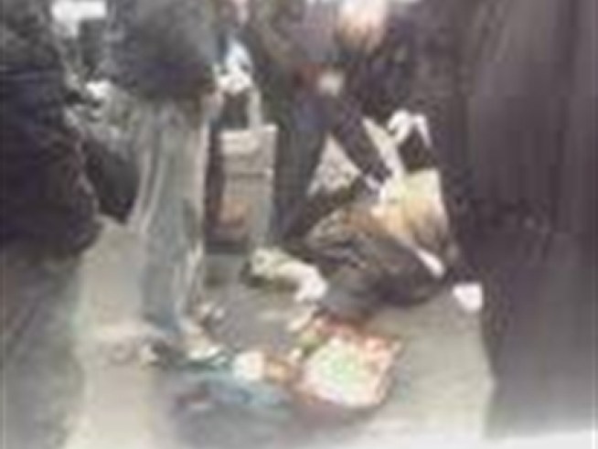 An eye-witness shot this video as paramedics tried to save the worker's life.