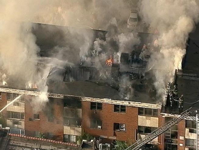 A massive fire displaced 35 people from their homes this morning.
