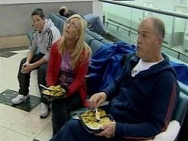 A British family stranded at <a title=
