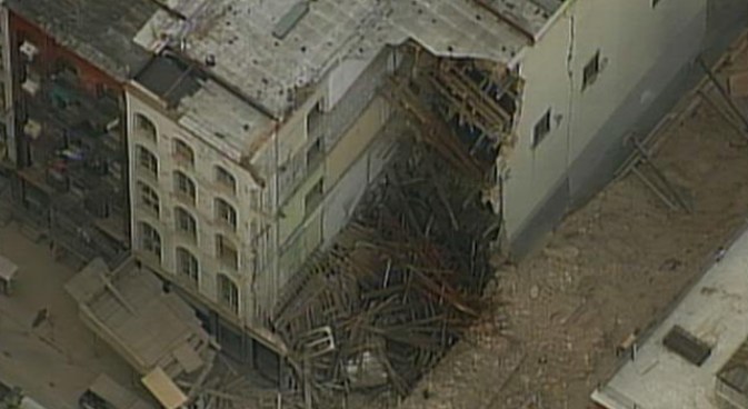 Collapsed Building Cited for Cracks, Loose Bricks