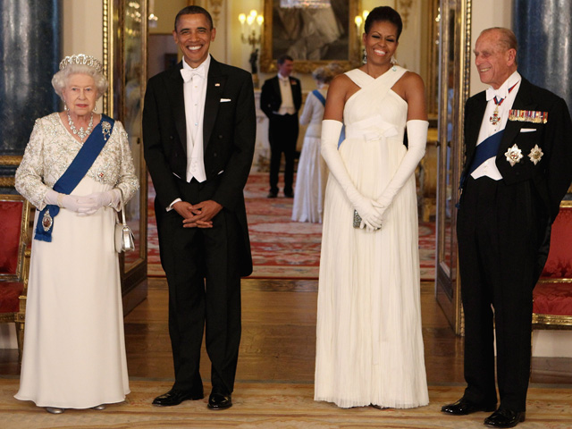 First Lady Earns High Marks in Tom Ford at Buckingham Palace