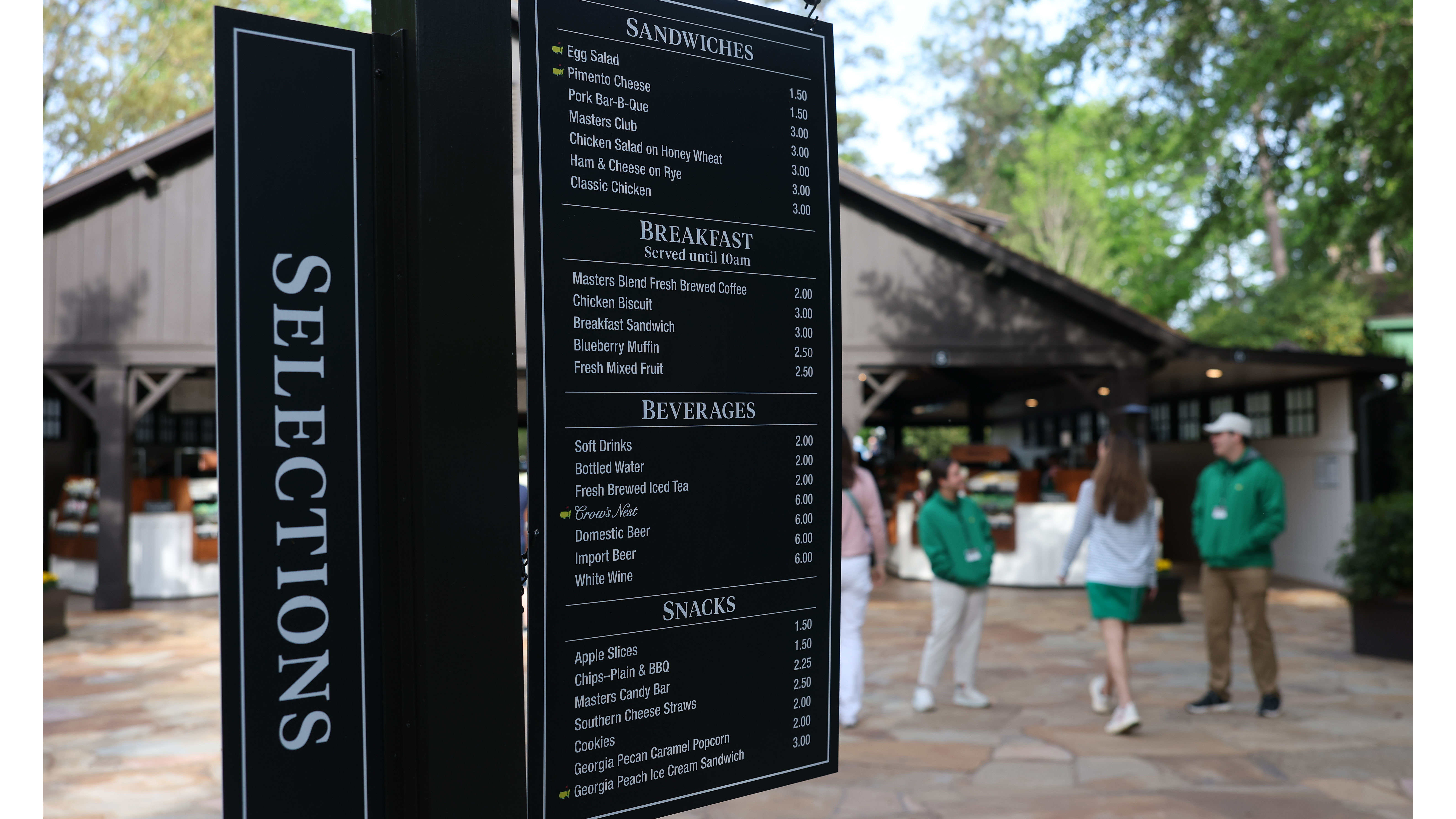 A detailed view of a menu