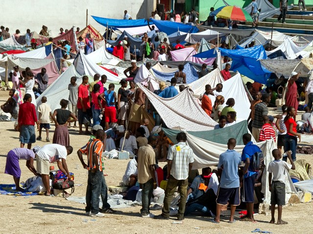 011410 Haiti Survivors Tents 2