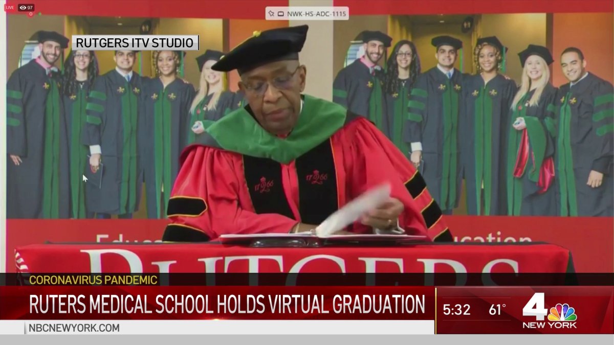Rutgers Medical School Holds Early Virtual Graduation NBC New York