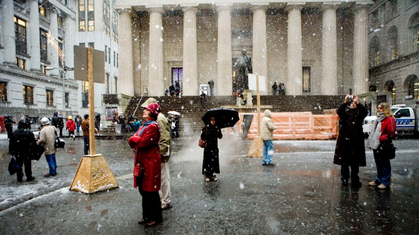 122008 Winter Weather Wall St NY