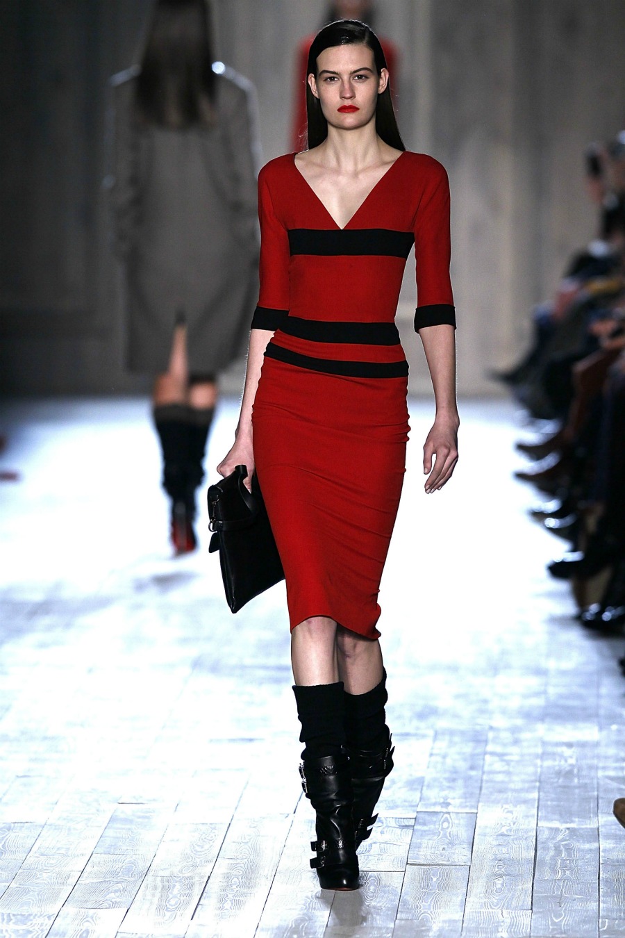 cocktail dress and boots