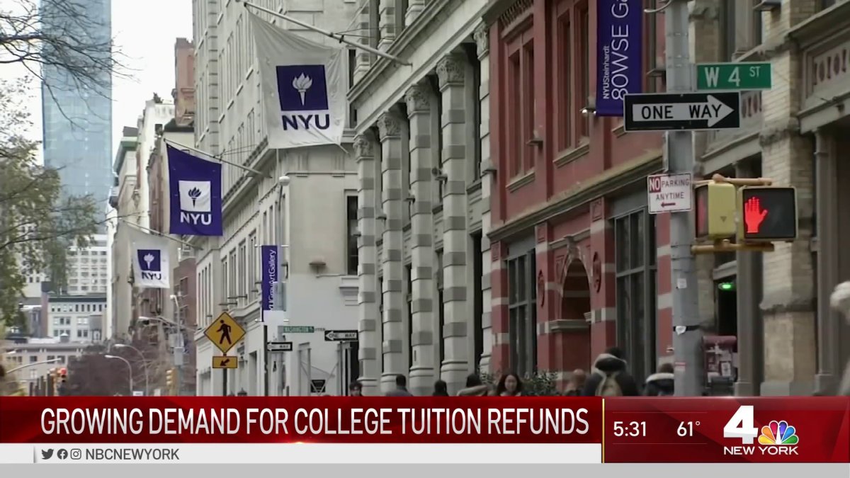 College Students Demand Tuition Refunds NBC New York
