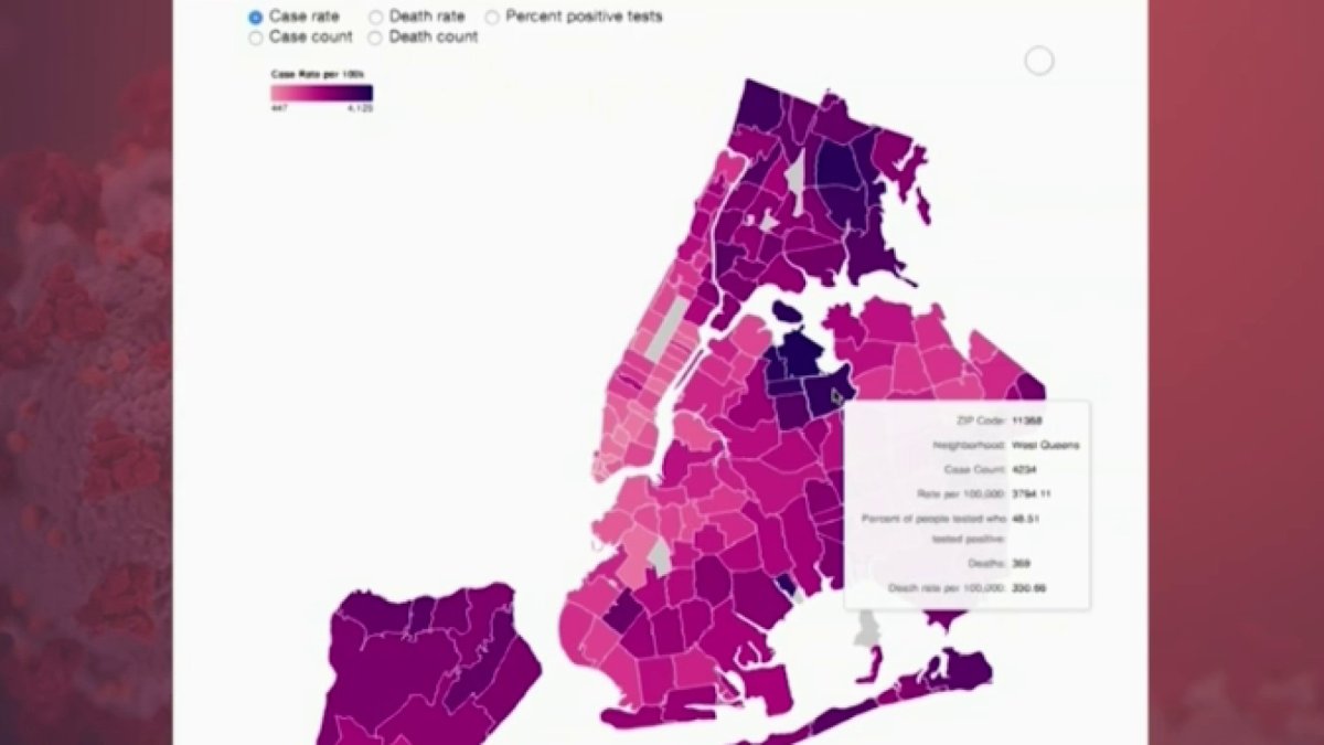 New Map Shows NYC COVID19 Deaths by Zip Code NBC New York