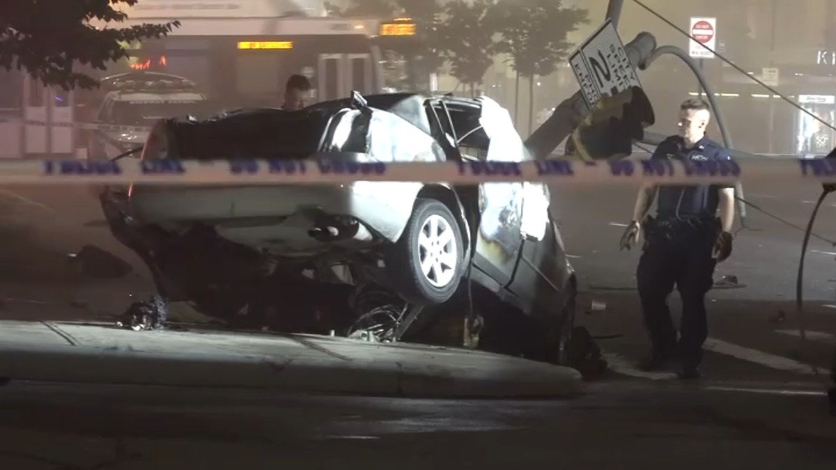 2 Dead in Fiery Crash Near Brooklyn Shopping Center Police NBC New York