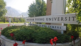Main entrance to the campus of Brigham Young University