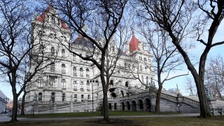 An Exterior view of the New York State Capitol on Tuesday, Jan. 14, 2020, in Albany