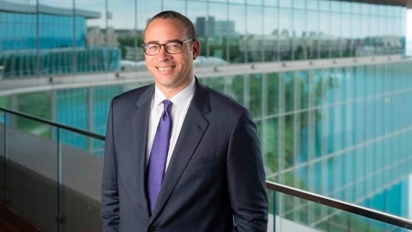 This undated photo shows Jonathan Holloway, who was announced as Rutgers University’s new leader, Tuesday, Jan. 21, 2020, making him the school’s first black president. Holloway has been the provost at Northwestern University since 2017. Holloway, 52, will be the 21st president of New Jersey’s flagship university, succeeding Robert Barchi, who has led Rutgers since September 2012. (Jim Prisching/Northwestern University via AP)