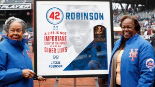 Forced from the field by the new coronavirus, Major League Baseball is moving its annual celebration of Jackie Robinson online, Wednesday, April 14, 2020.