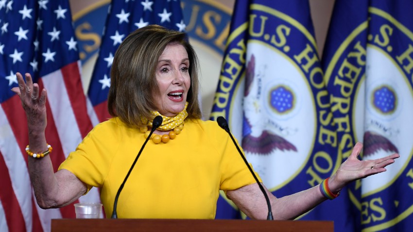 House Speaker Nancy Pelosi of Calif., speaks during a news conference on Capitol Hill in Washington, Thursday, June 11, 2020.