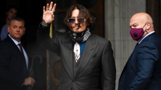 In this July 8, 2020, file photo, Johnny Depp arrives at the High Court in London, United Kingdom.