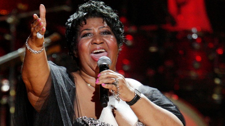 Aretha Franklin Black Dress