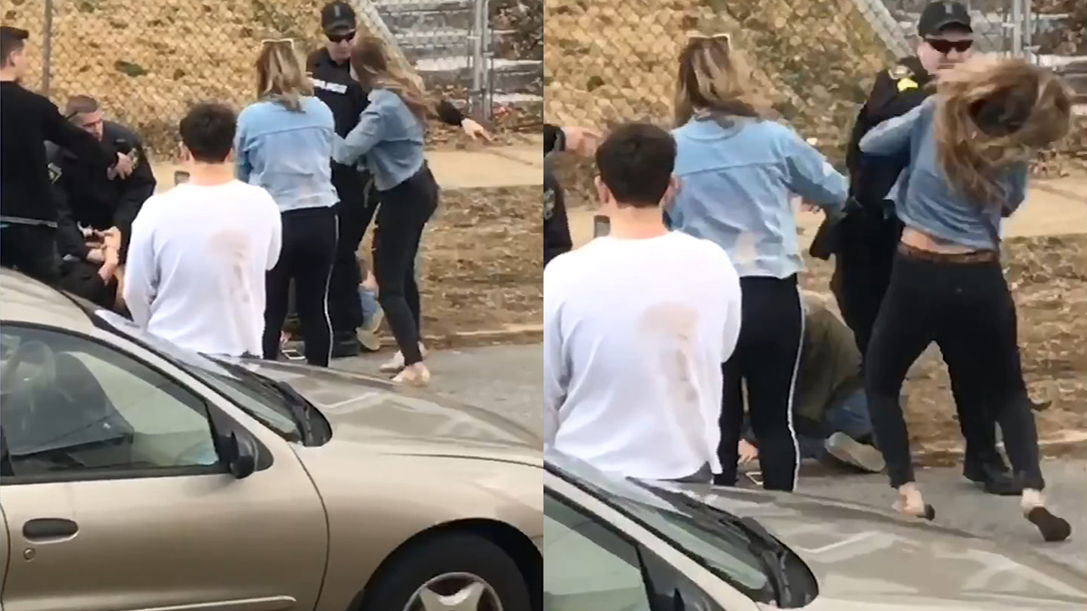 Video Of Officer Punching Woman During Arrest In Chester Sparks Investigation Nbc New York 
