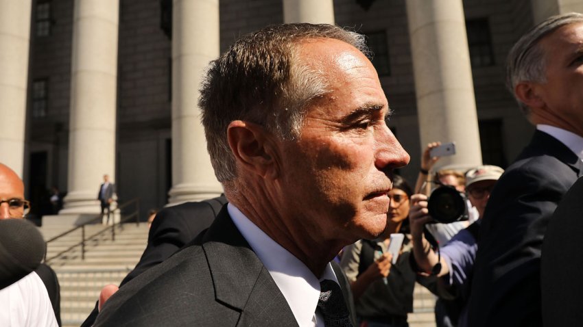 NEW YORK, NY – AUGUST 08:  Rep. Chris Collins (R-NY) walks out of a New York court house after being charged with insider trading on August 8, 2018 in New York City. Federal prosecutors have charged Collins, one of President Trump’s earliest congressional supporters, with securities fraud, accusing the congressman and his son of using inside information about a biotechnology company to make illicit stock trades.  (Photo by Spencer Platt/Getty Images)