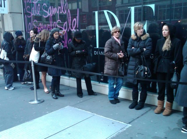 DVF sample sale line