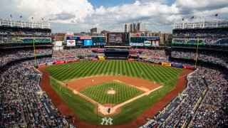 A general view of Yankee Stadium during a day game during a game between the Baltimore Orioles and the New York Yankees at Yankee Stadium on Wednesday August 1, 2018
