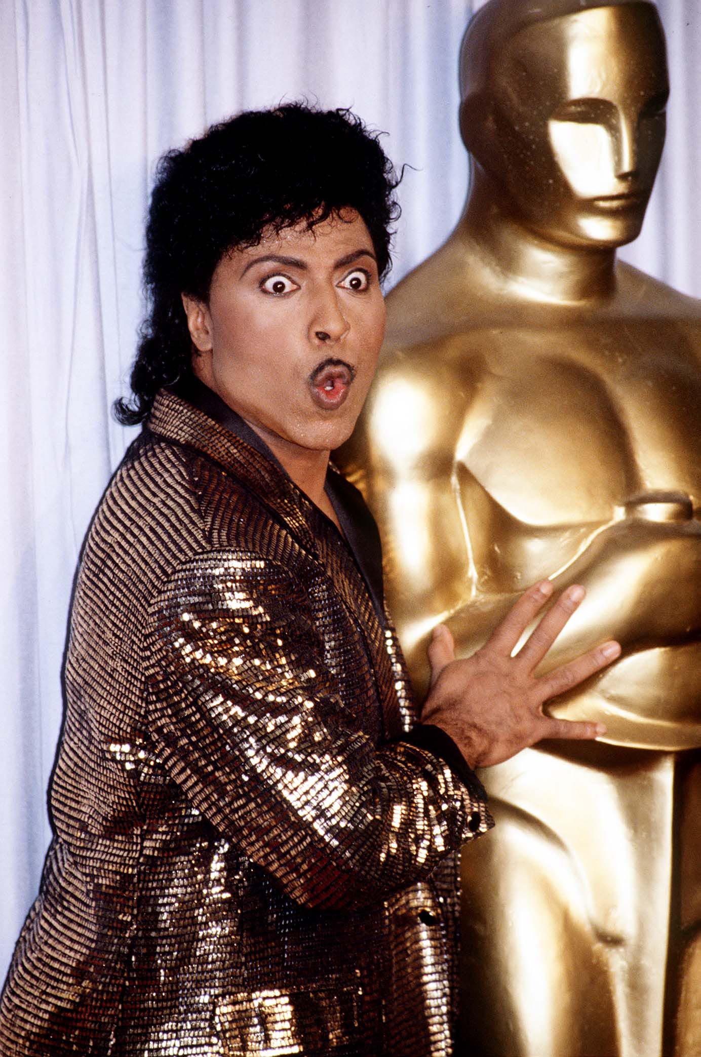 American Rock Singer Little Richard At 1988 Oscars Ceremony.