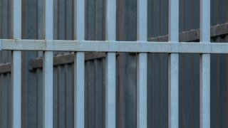 Close up of prison bars