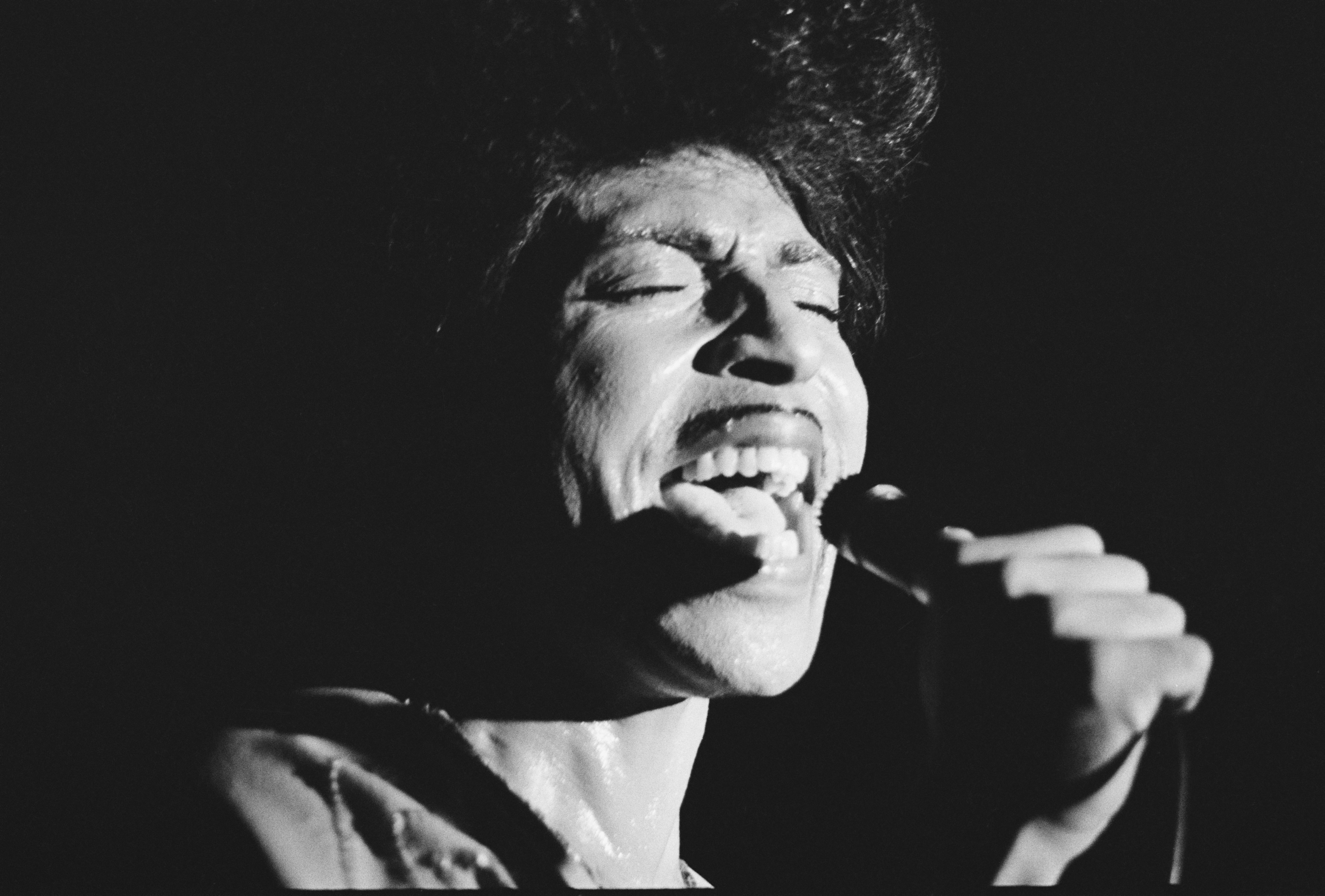 American recording artist, singer and musician Little Richard performing live, UK, 27th June 1975.