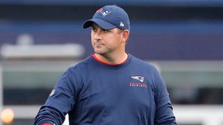 FOXBOROUGH, MA – AUGUST 22: New England Patriots special teams coordinator / wide receivers coach Joe Judge before a preseason game between the New England Patriots and the Carolina Panthers on August 22, 2019, at Gillette Stadium in Foxborough, Massachusetts. (Photo by Fred Kfoury III/Icon Sportswire via Getty Images)