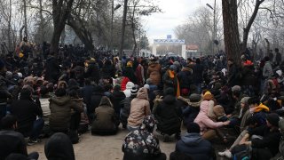 Migrants at the Turkey-Greece Border