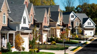 Neat line of suburban houses