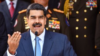 President of Venezuela Nicolas Maduro speaks during a press conference at Miraflores Government Palace on March 12, 2020 in Caracas, Venezuela.