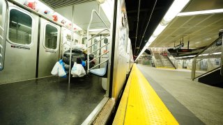 Homeless on subway during COVID-19 crisis