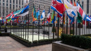 Flags at Rockefeller Center