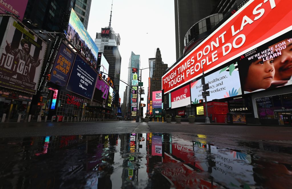 In Photos Times Square Turns Into A Sea Of Gratitude And Hope Thanks To Billboards Nbc New York