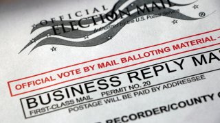 Closeup of Vote by Mail envelope