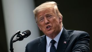 U.S. President Donald Trump speaks at a joint news conference with Polish President Andrzej Duda in the Rose Garden of the White House on June 24, 2020 in Washington, DC. Duda, who faces a tight re-election contest in four days, is Trump’s first world-leader visit from overseas since the coronavirus pandemic began.