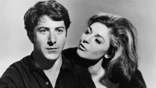 Dustin Hoffman and Anne Bancroft publicity portrait for the film 'The Graduate', 1967