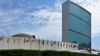 The headquarters of the United Nations in New York.