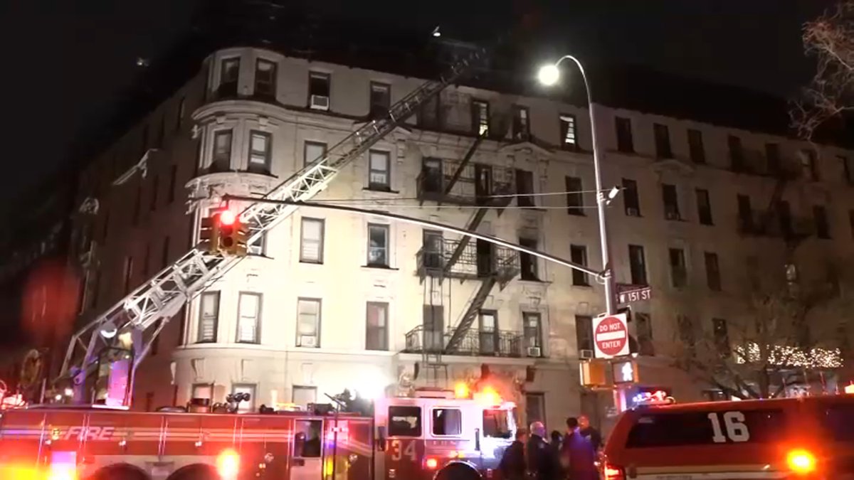 Five Hurt in EarlyMorning Apartment Fire in Harlem FDNY NBC New York