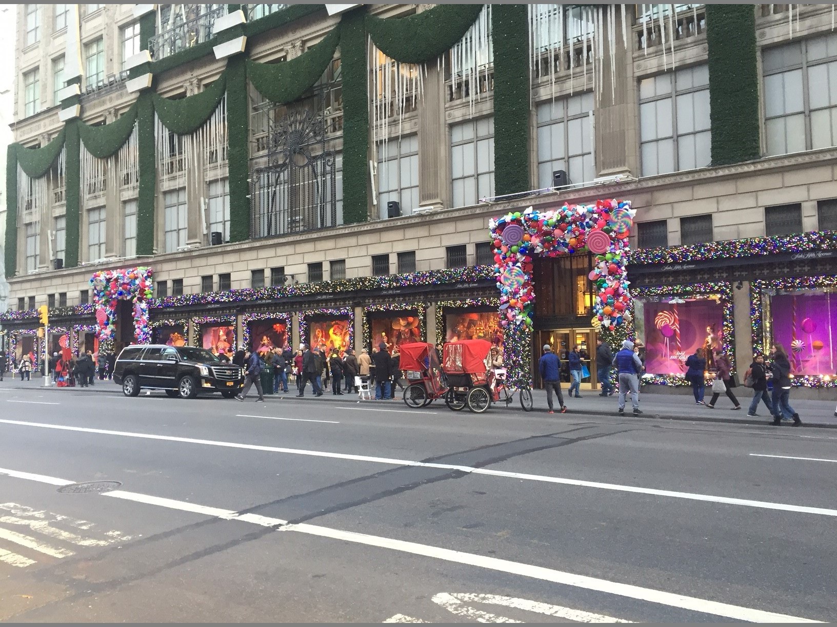 Louis Vuitton holiday window at Fifth Avenue and 57th Street, NYC