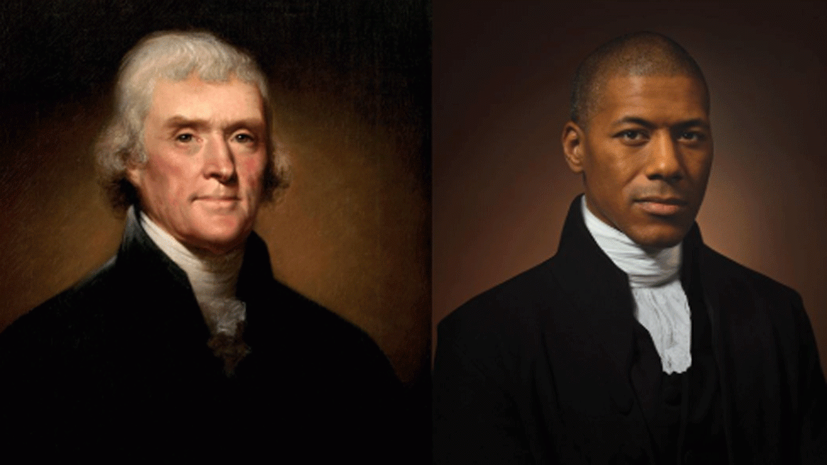 Image of Thomas Jefferson Alongside Black Descendant Holds ‘a Mirror