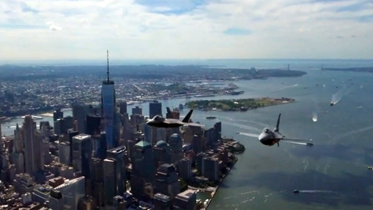 WATCH Fighter Jets Fly Over Manhattan for NY Air Show NBC New York