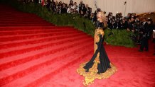 Beyonce Knowles, the honorary Costume Institute Gala Chair, swept across the red carpet for the "Punk: Chaos to Couture" exhibition at the Metropolitan Museum of Art on May 6, 2013 in New York City. The singer wore a custom ensemble from Givenchy designer Riccardo Tisci. Click to see more.