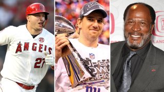 Baseball player Mike Trout, former NFL quarterback Eli Manning and actor John Amos